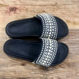 Jimmy Choo Pearl Slide Sandals - Size 39 - Like New!